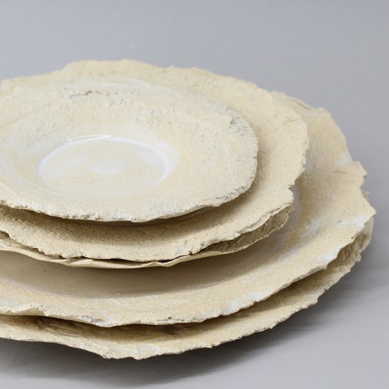 Assiette plate pétale