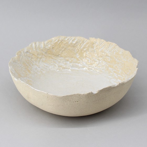 Bol fond plat "écorce"