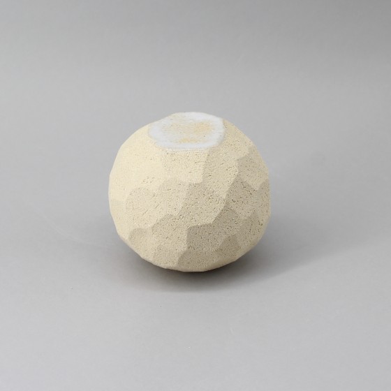 Présentoir boule grès blanc