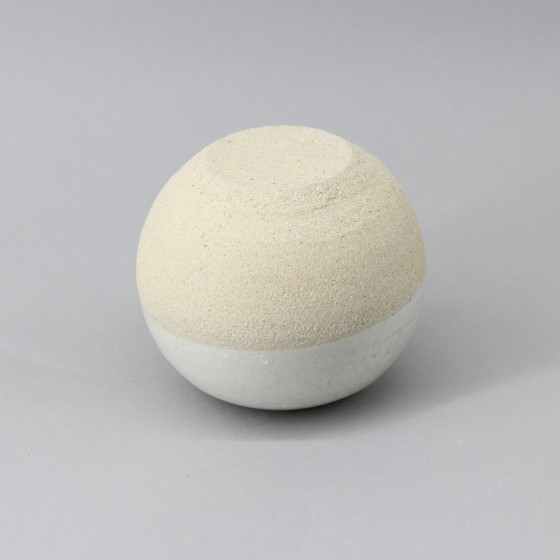 Présentoir boule grès blanc