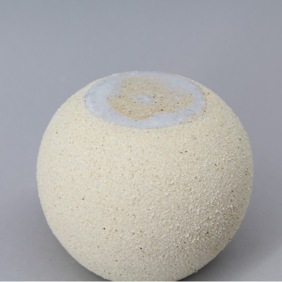 Présentoir boule grès blanc