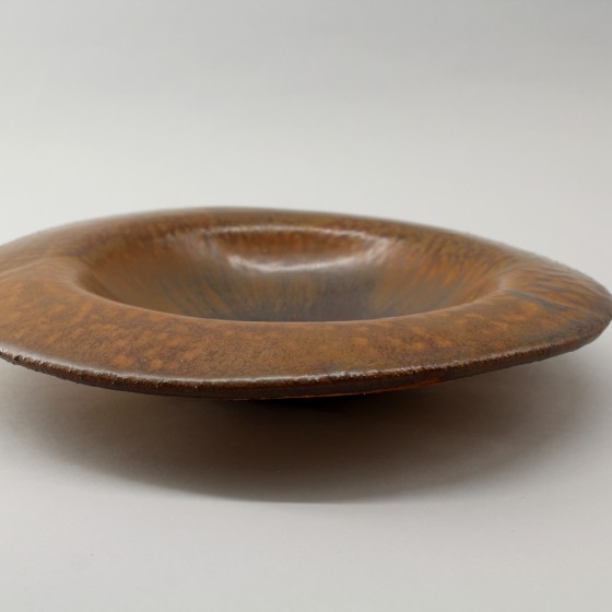 Assiette creuse "rousse et or"