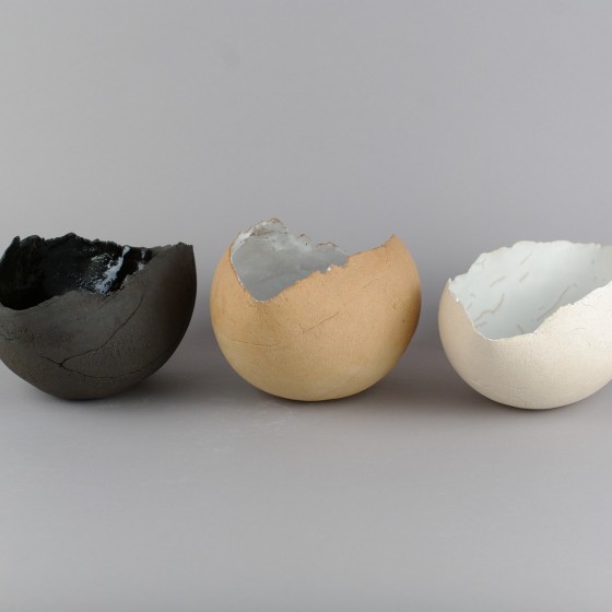 Black oval " eggshell " bowl Black oval " eggshell " bowl