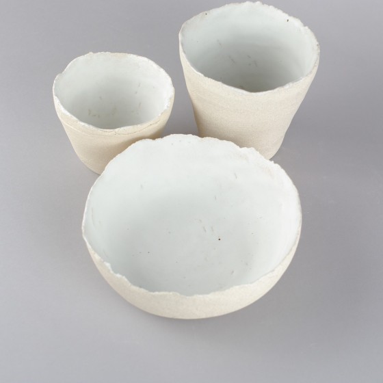 Gobelet en grès blanc Gobelet en grès blanc