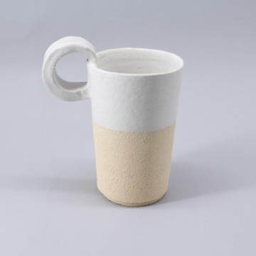 Eggshell white stoneware...